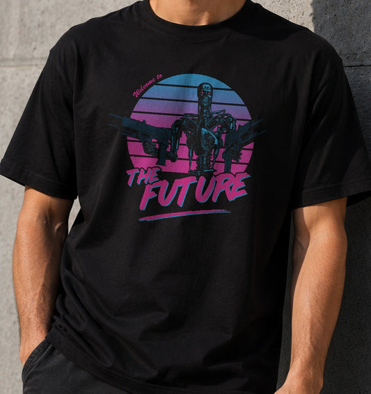 Camiseta Welcome to the Future – Terminator (negra)