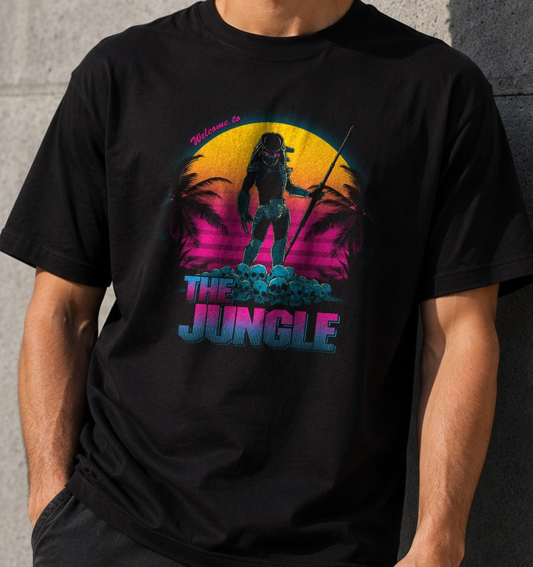 Camiseta Welcome to the Jungle – Predator (negra)