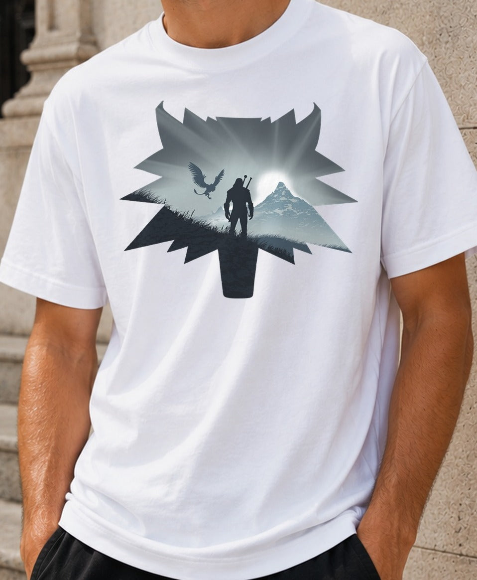 Camiseta Wild Hunt – The Witcher (blanca)