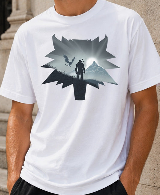 Camiseta Wild Hunt – The Witcher (blanca)