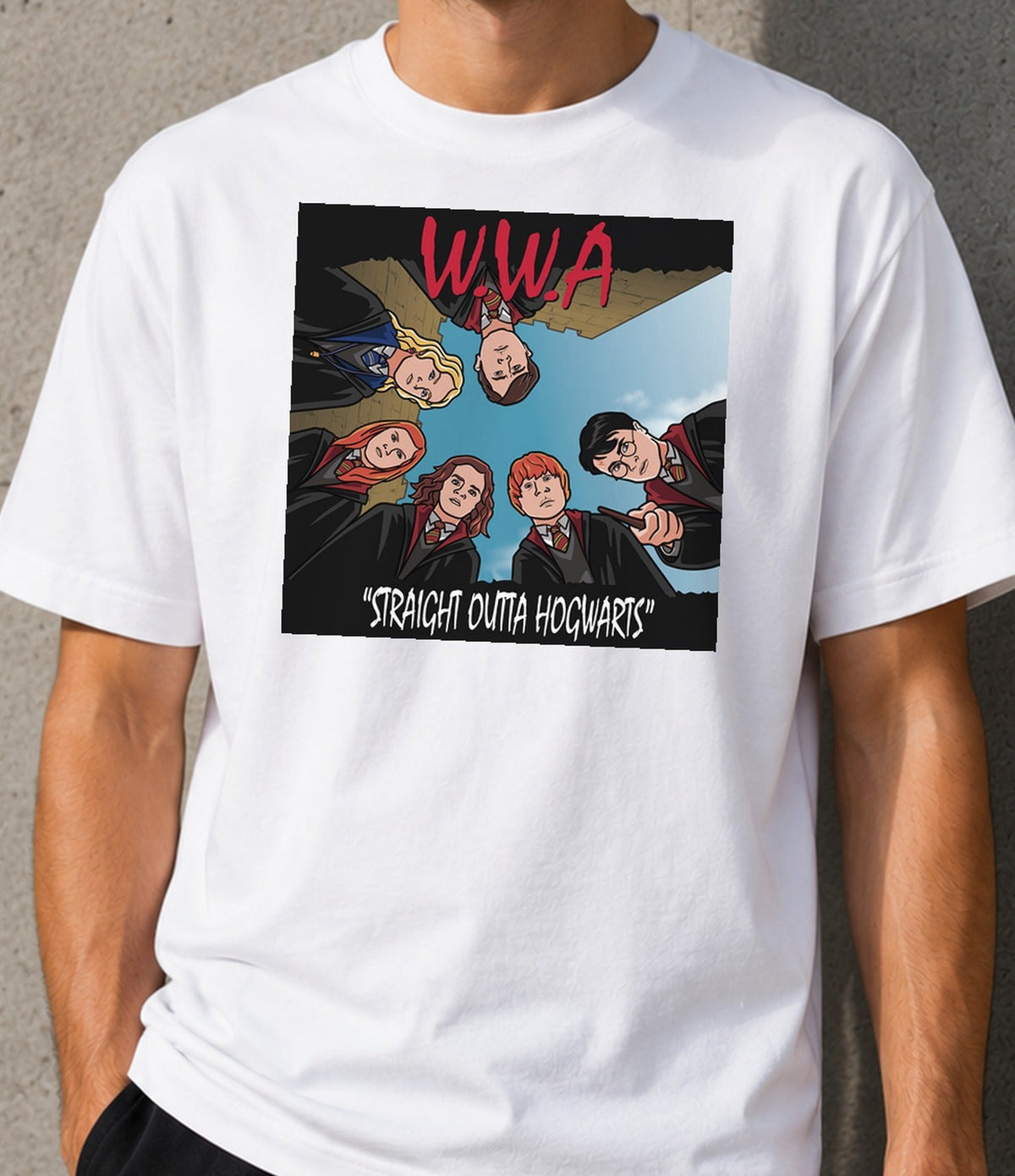 Camiseta Wizards With Attitude – Magos y Fantasía Juvenil (blanca)