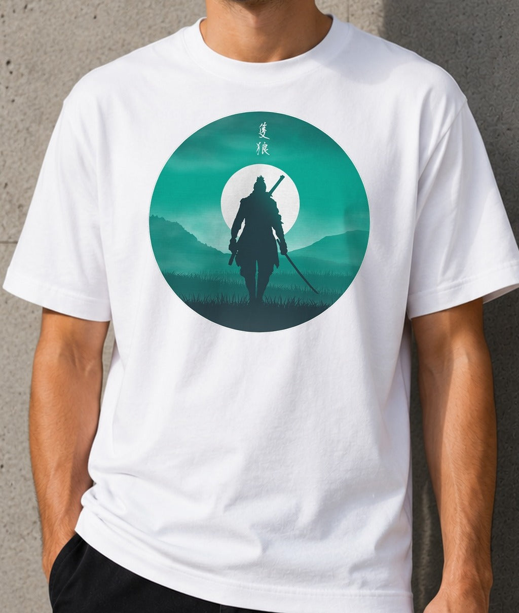 Camiseta Wolf the Shinobi 2a – Sekiro (blanca)
