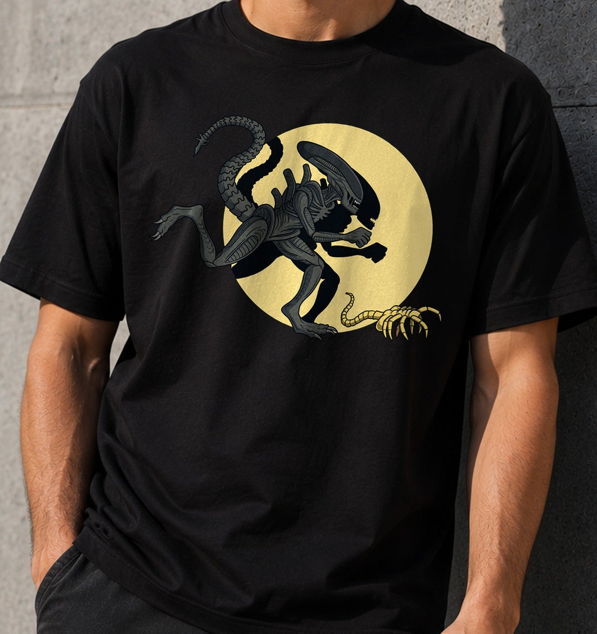 Camiseta Xenomorph Adventures – Terror Alienígena Estilo Videojuego (negra)