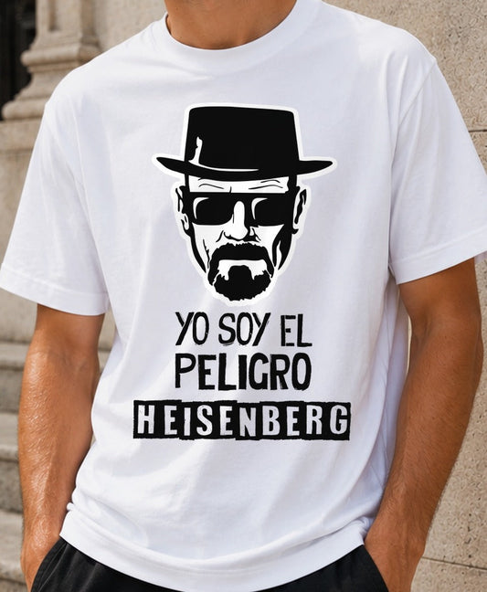 Camiseta Yo Soy El Peligro – Heisenberg de Breaking Bad (blanca)