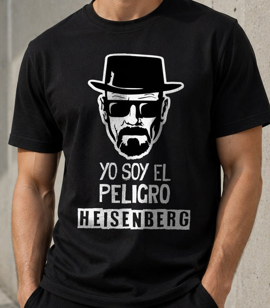 Camiseta Yo Soy El Peligro – Heisenberg de Breaking Bad (negra)