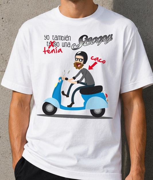 Camiseta Yo Tuve una Scoopy – Regalo para moteros (blanca)
