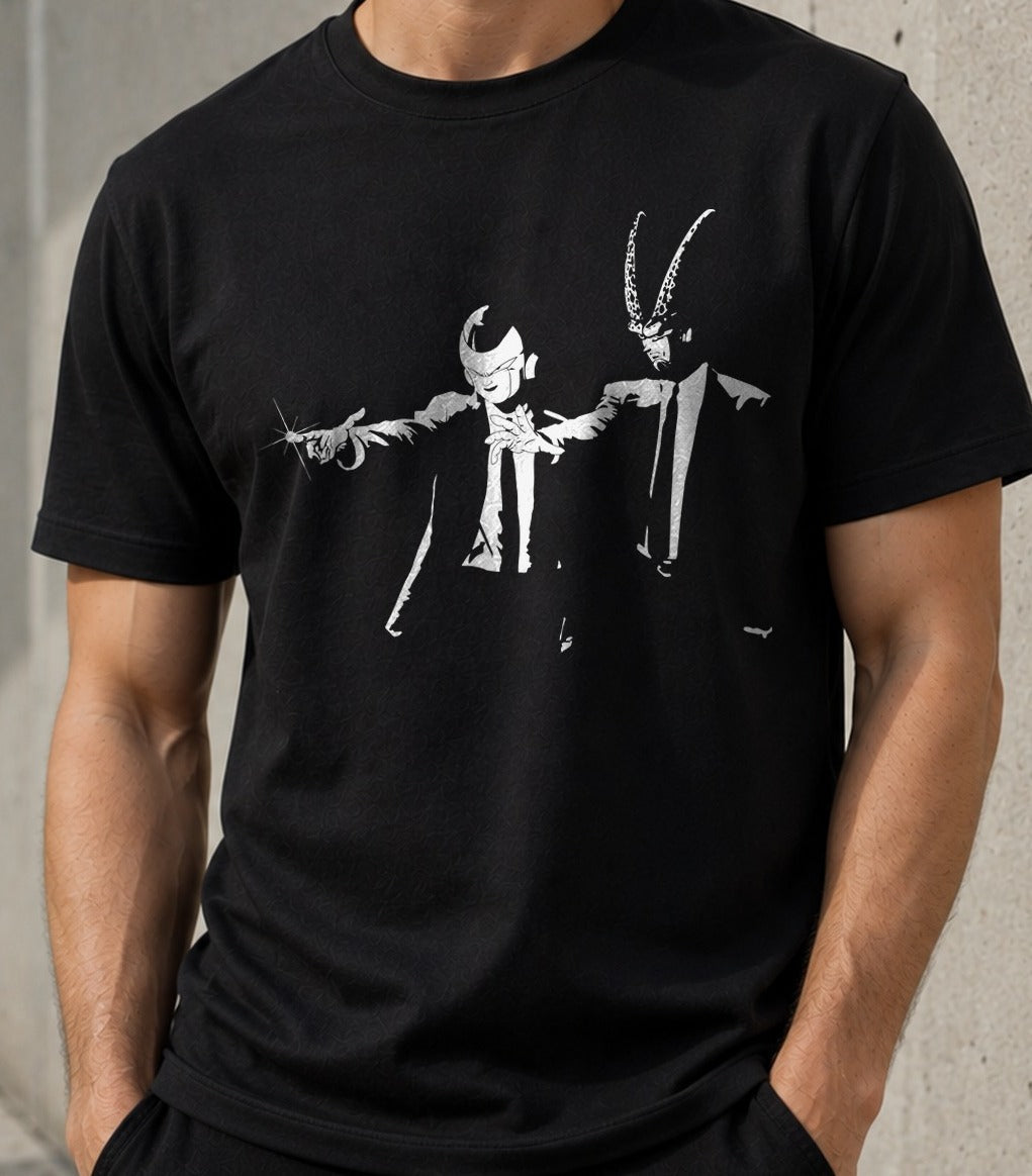 Camiseta Z Fiction – Parodia Dragon Ball Z y Pulp Fiction (negra)