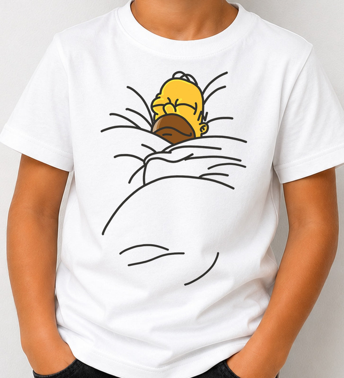 Camiseta niño homer 4500X5700 (blanca)