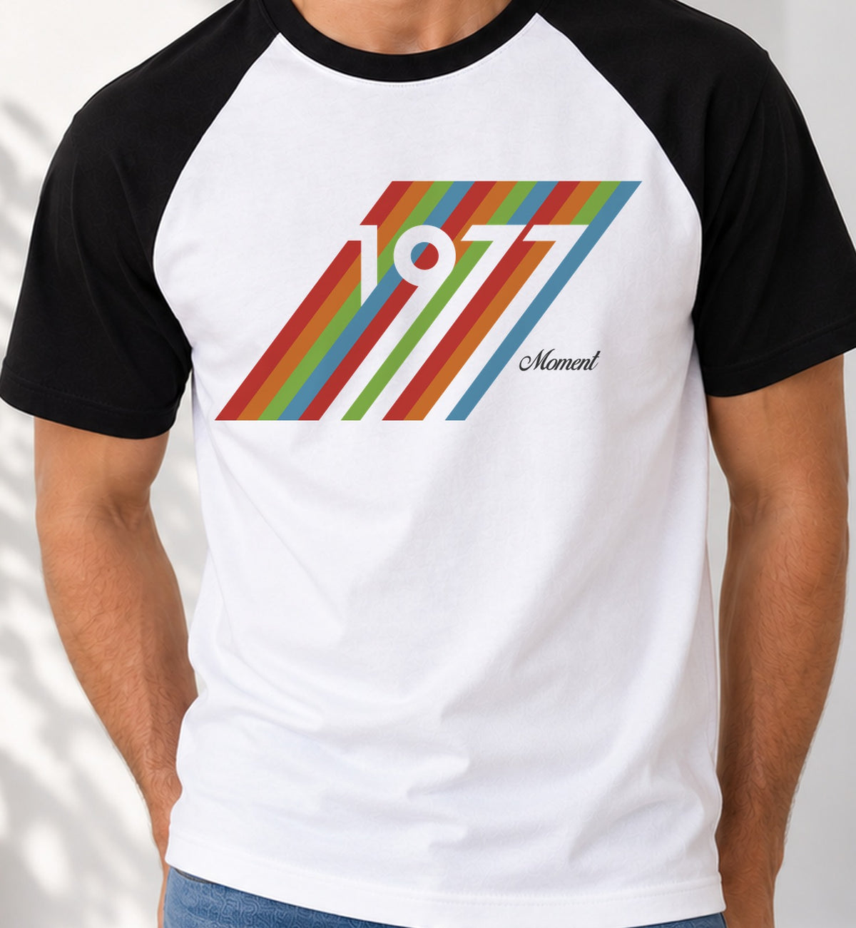 Camiseta baseball 1977 Moment (blanca)