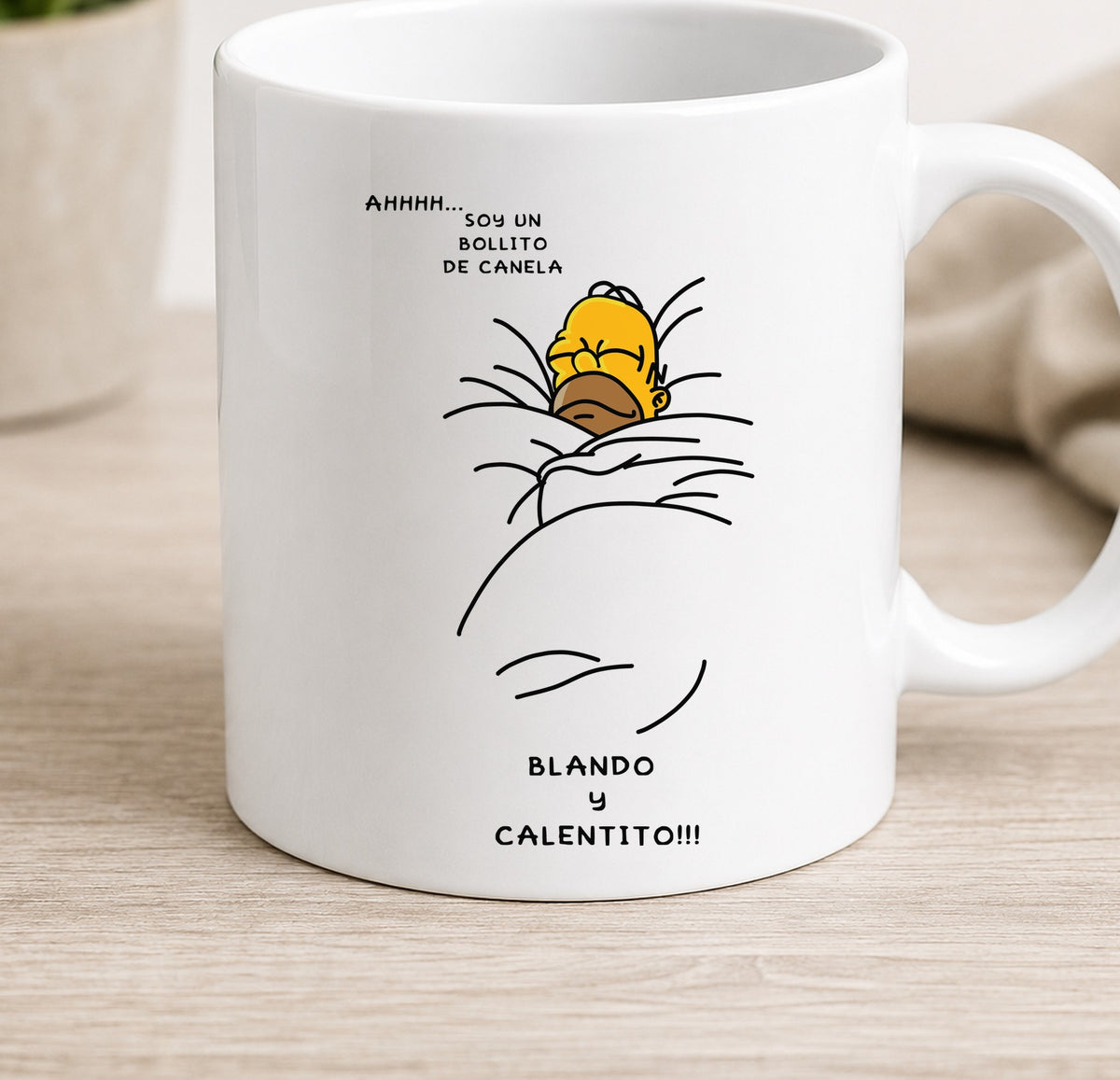 Taza Homer Bollito (blanca)