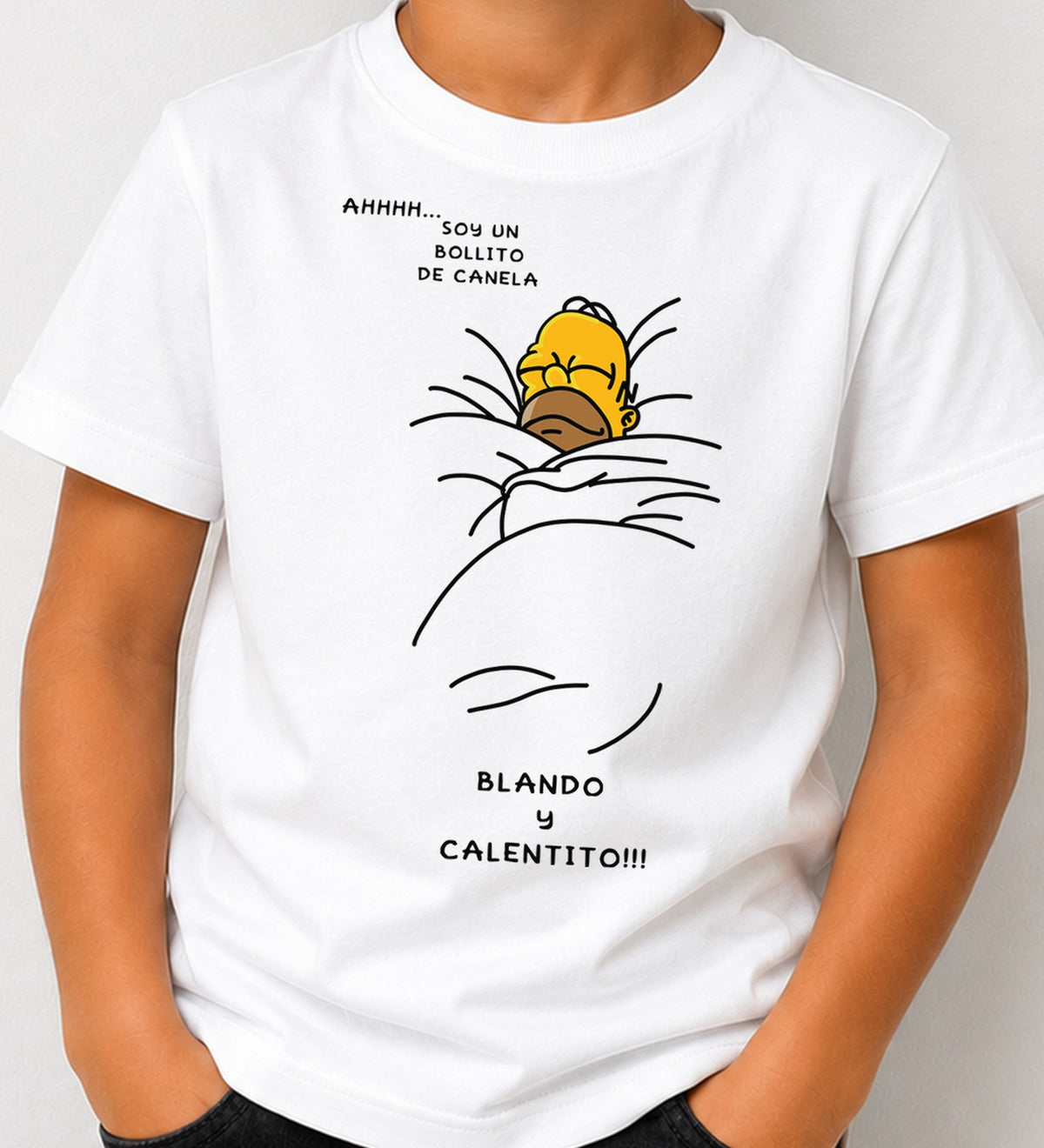 Camiseta niño Homer Bollito (blanca)