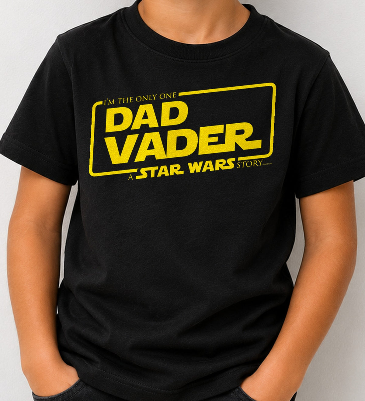 Camiseta niño Dad Vader (negra)