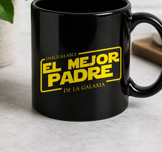 Taza El Mejor Padre de la Galaxia (negra)