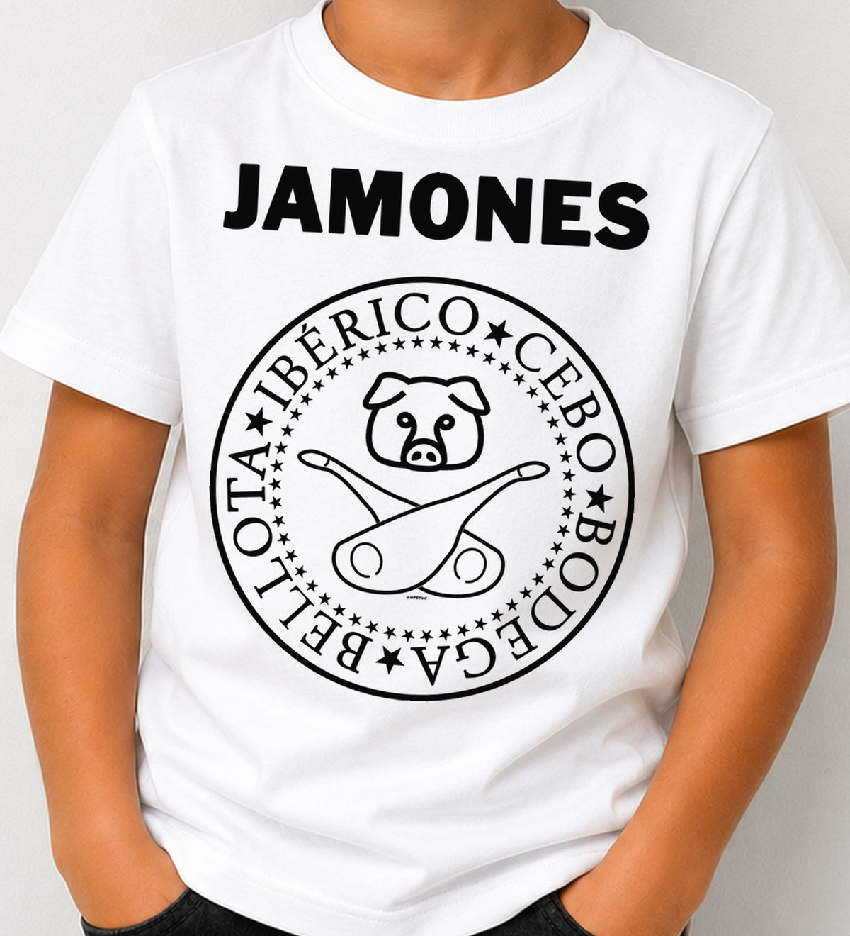 Camiseta niño Jamones2 (blanca)