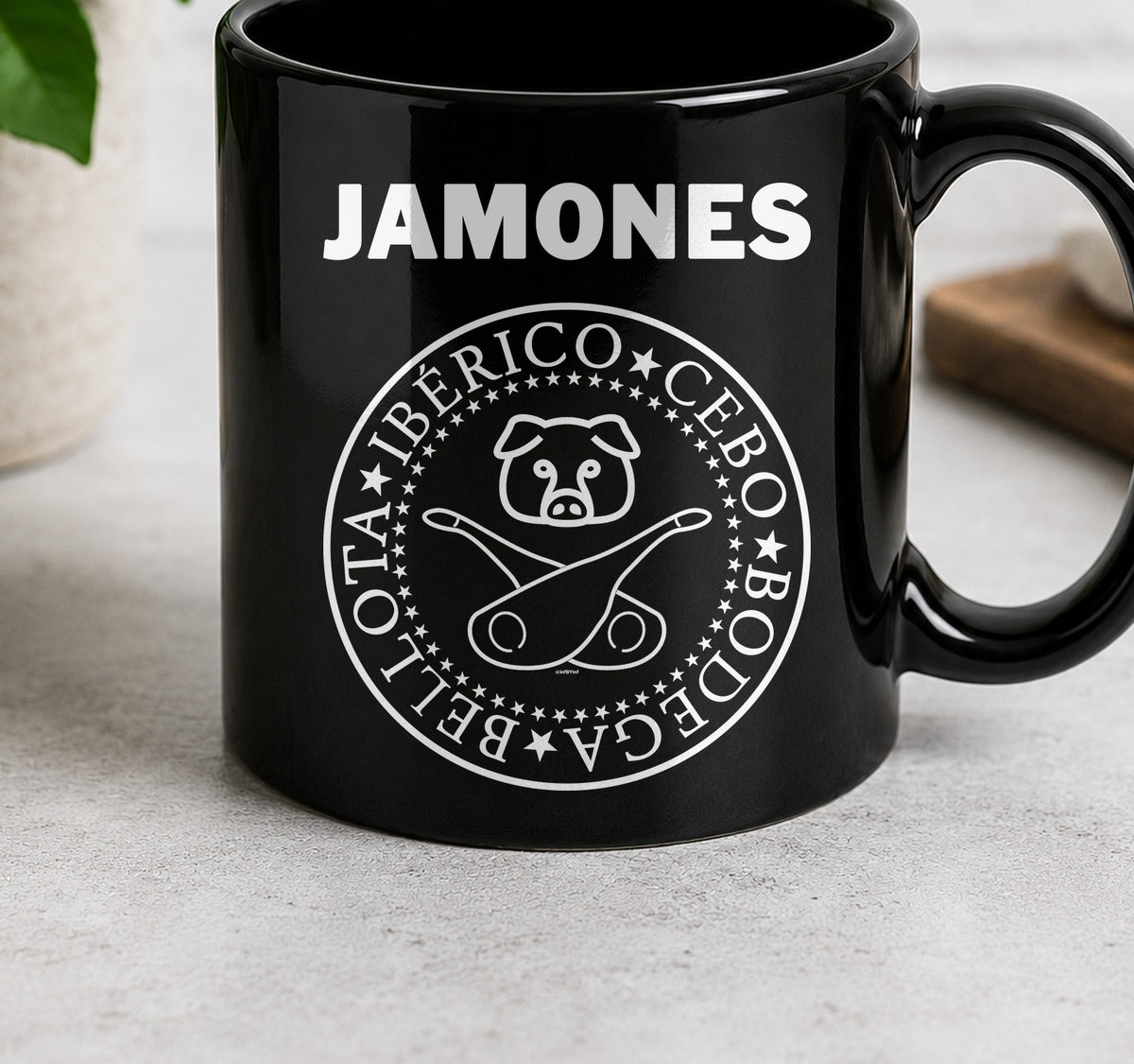 Taza Jamones2 (negra)
