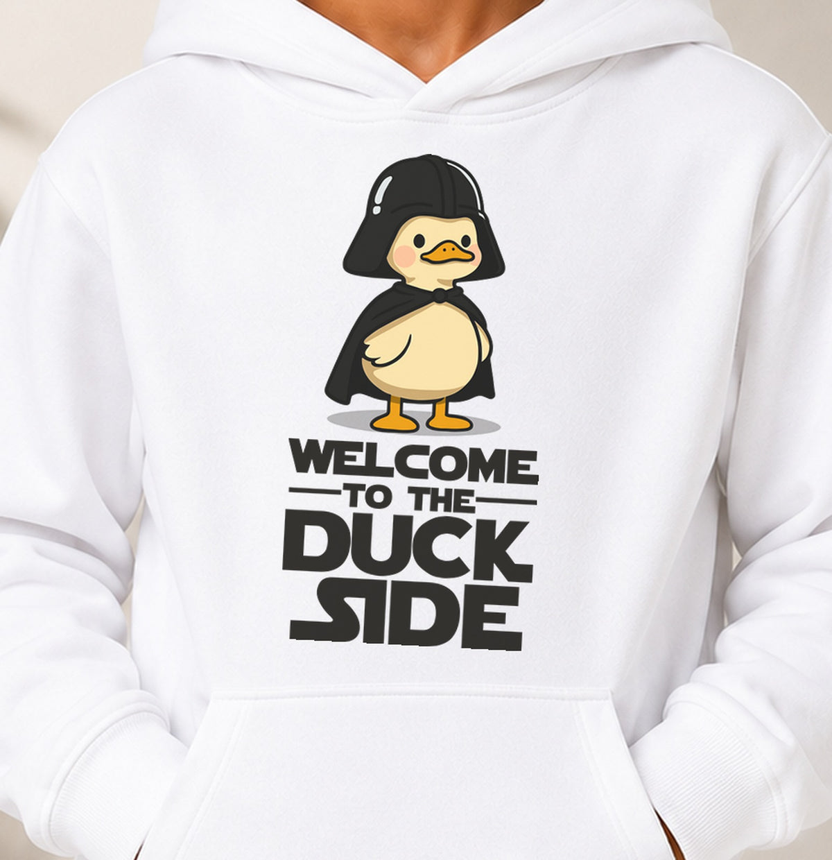 Sudadera niño Welcome To The Duck Side (blanca)