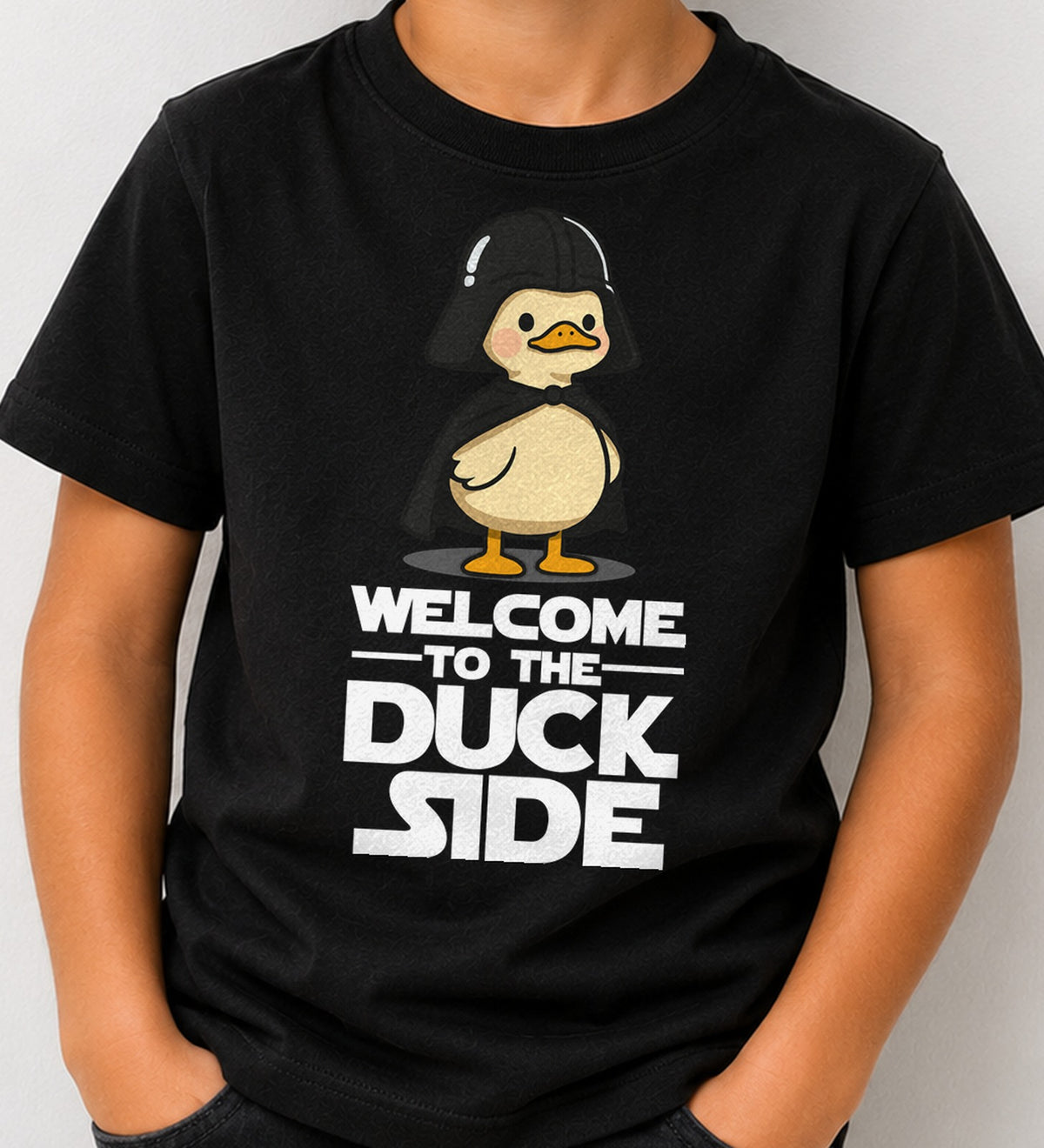 Camiseta niño Welcome To The Duck Side (negra)