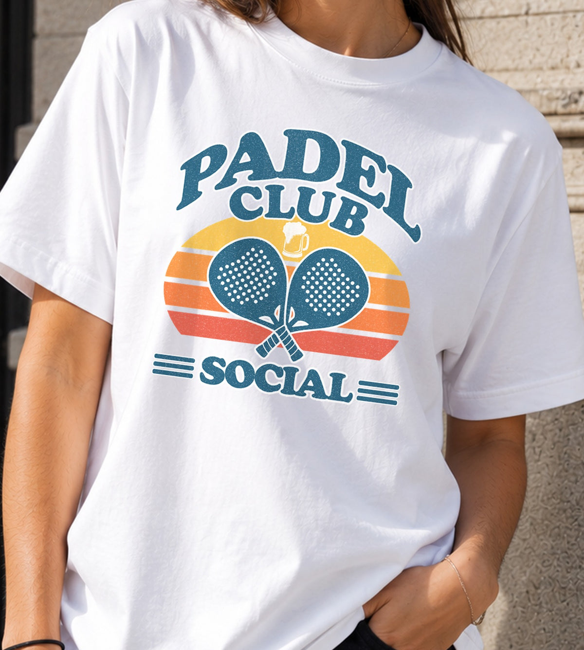 Camiseta mujer Padel Club Social (blanca)