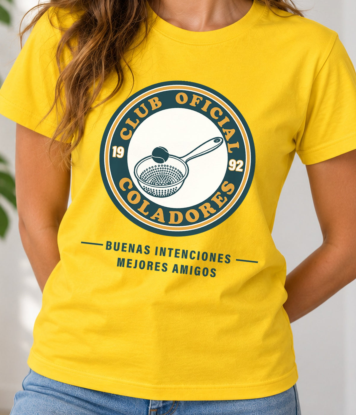 Camiseta mujer Club Oficial Coladores (amarilla)