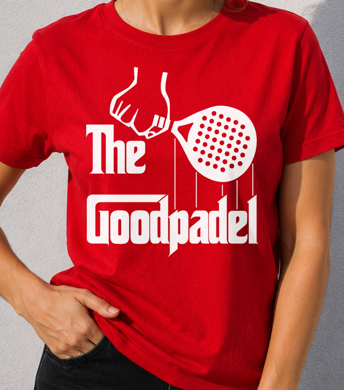 Camiseta mujer The Good Padel (roja)