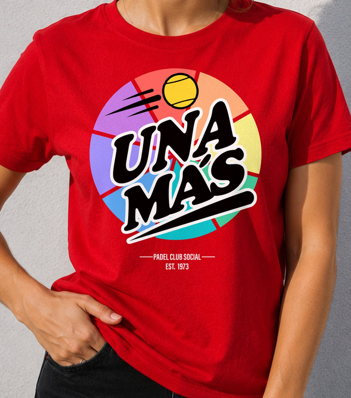 Camiseta mujer Una Mas (roja)