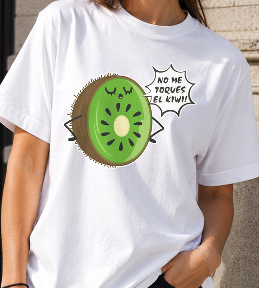 Camiseta mujer No Me Toques el Kiwi (blanca)