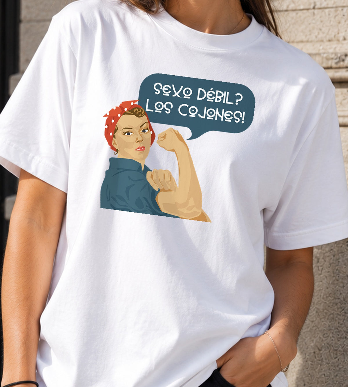 Camiseta mujer Sexo Debil (blanca)