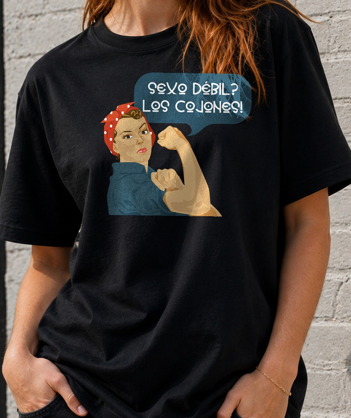 Camiseta mujer Sexo Debil (negra)