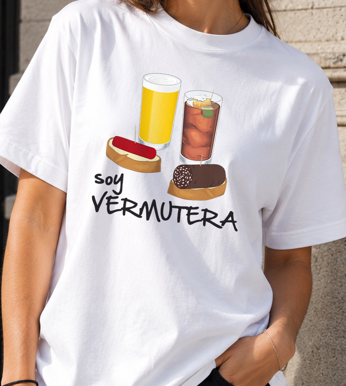 Camiseta mujer Soy Vermutera (blanca)