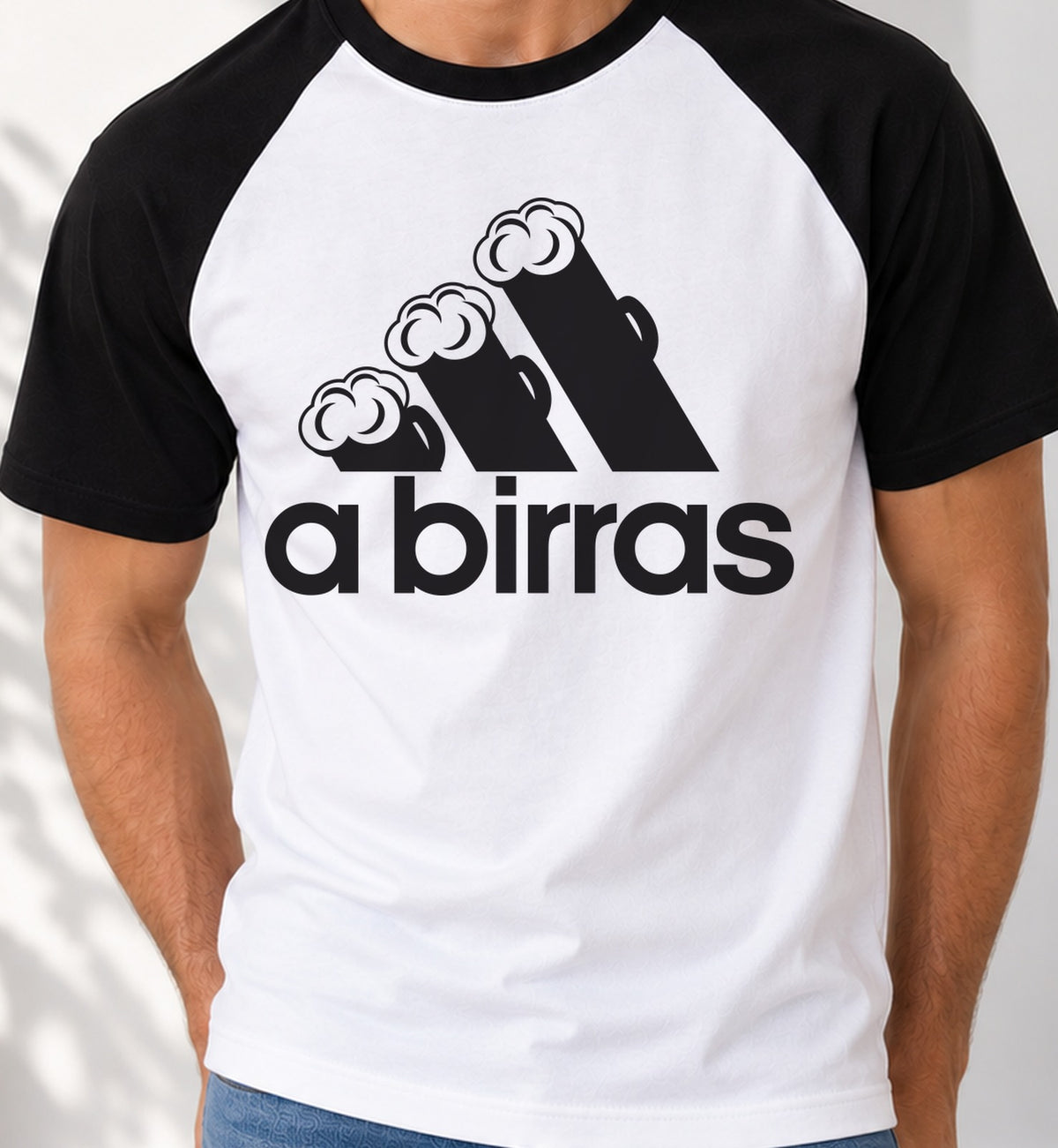 Camiseta baseball A Birras (blanca)