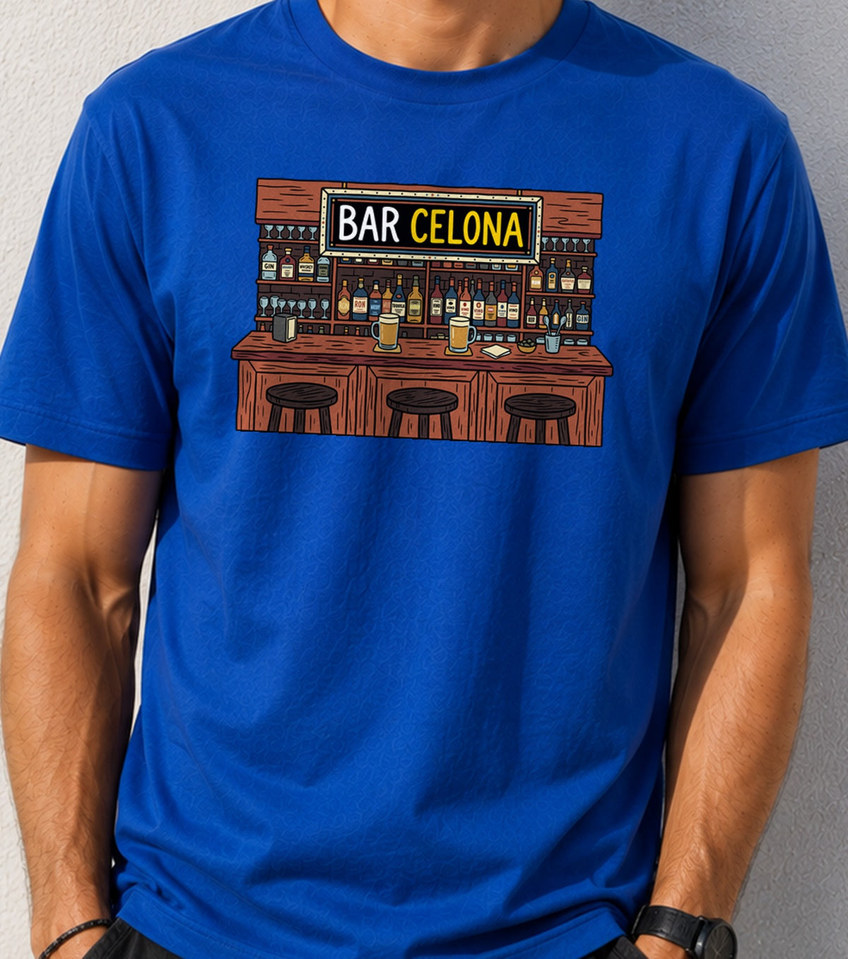 Camiseta Bar Celona – Regalo para amantes de la cerveza (azul)