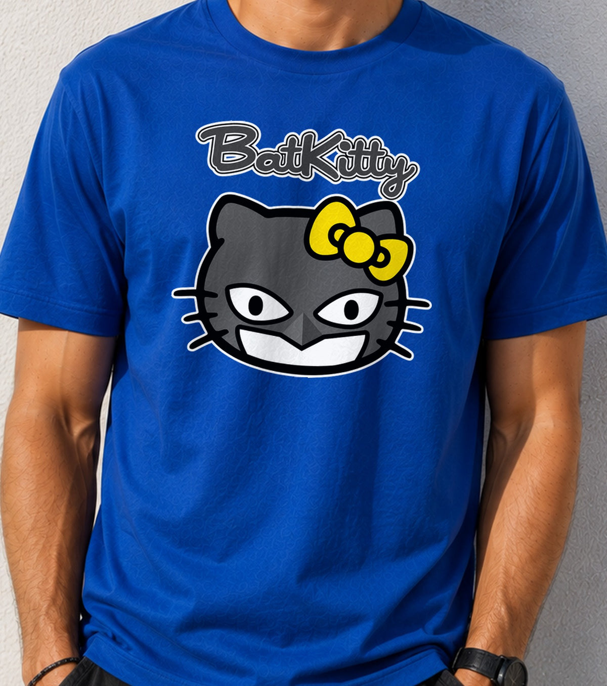 Camiseta BatKitty – Batman y Hello Kitty (azul)