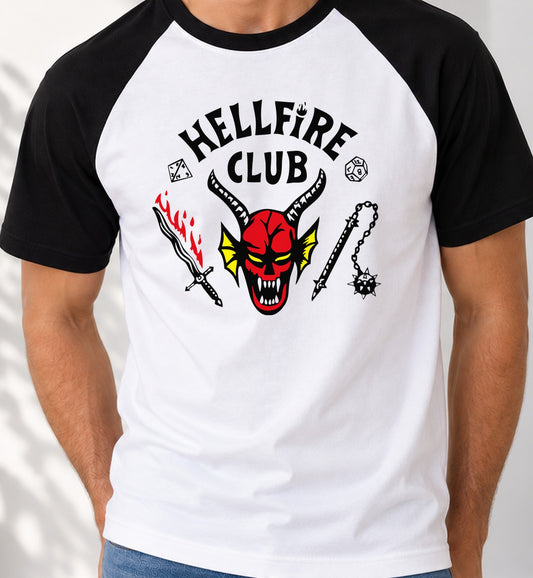 Camiseta baseball Hellfire Club (blanca)