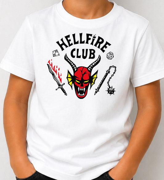 Camiseta niño Hellfire Club (blanca)