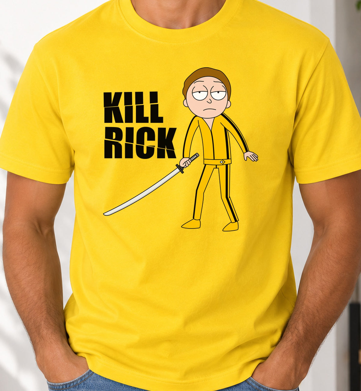 Camiseta Kill Rick – Rick y Morty (amarilla)