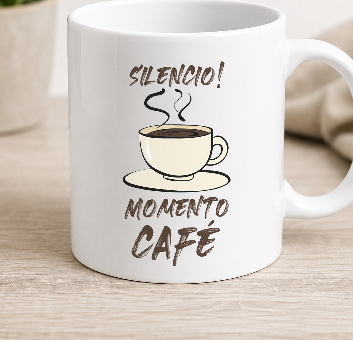 Taza Camiseta MOMENTO CAFE (blanca)