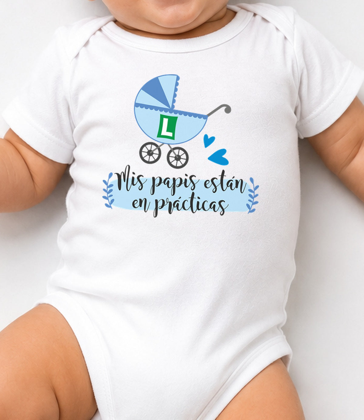 Body Camiseta PAPIS EN PRACTICAS (blanca)