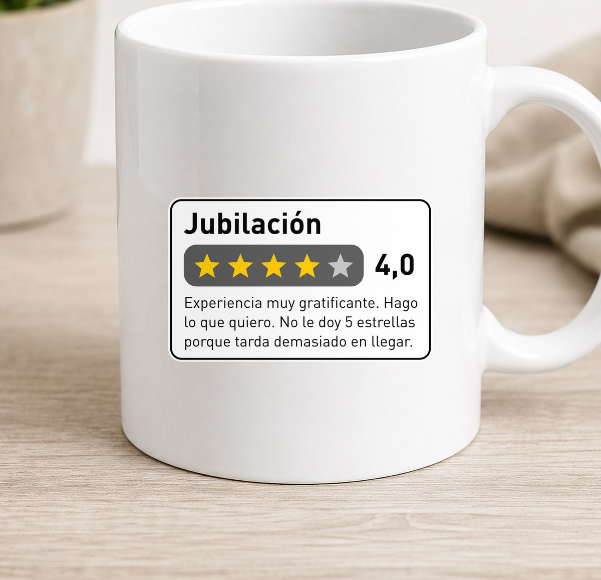 Taza Reseña Jubilacion (blanca)