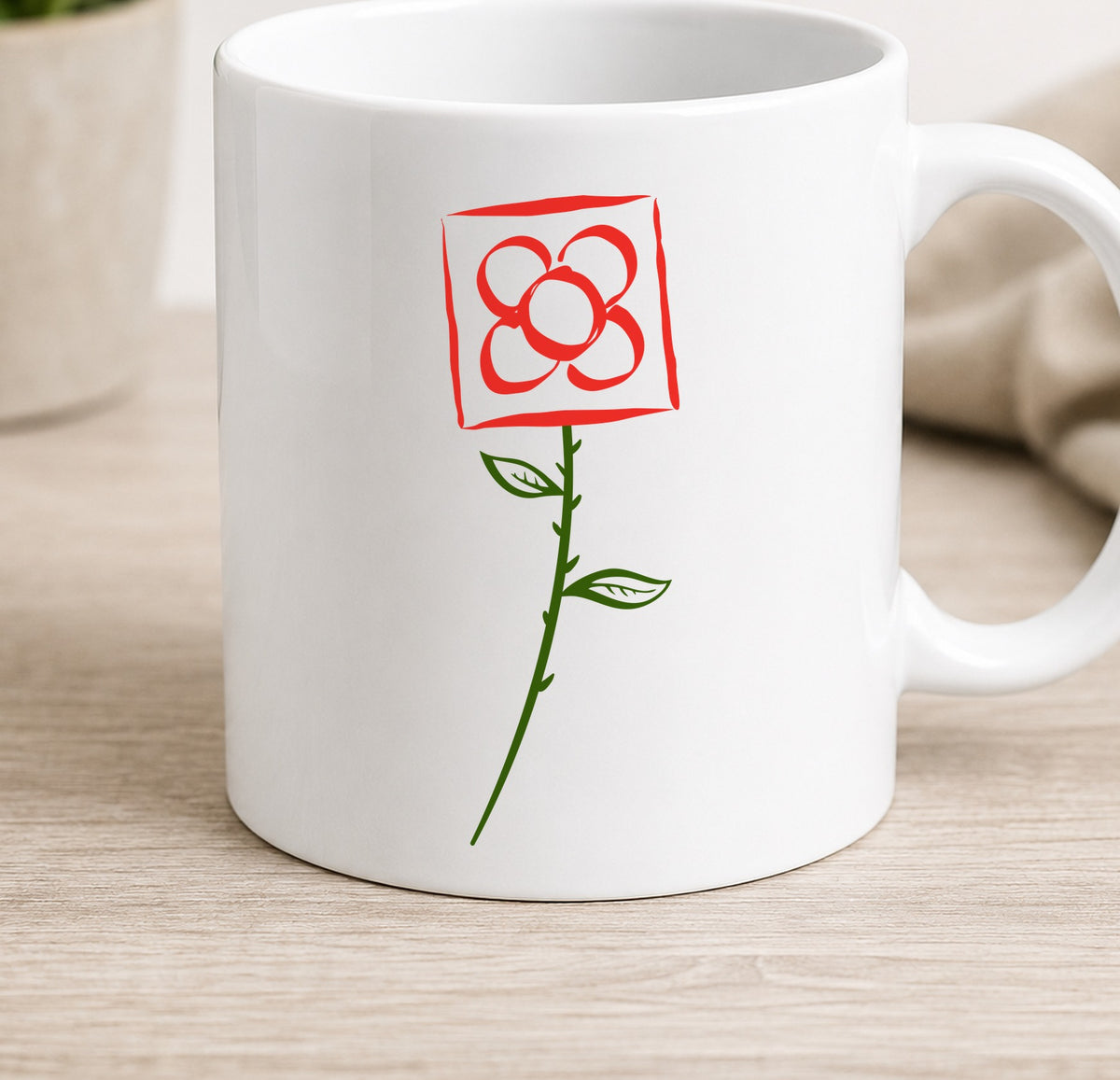 Taza Camiseta ROSA DE BARCELONA (blanca)