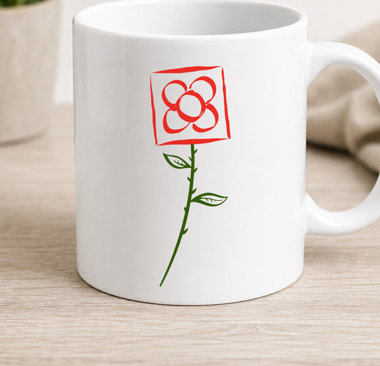 Taza Camiseta ROSA DE BARCELONA (blanca)
