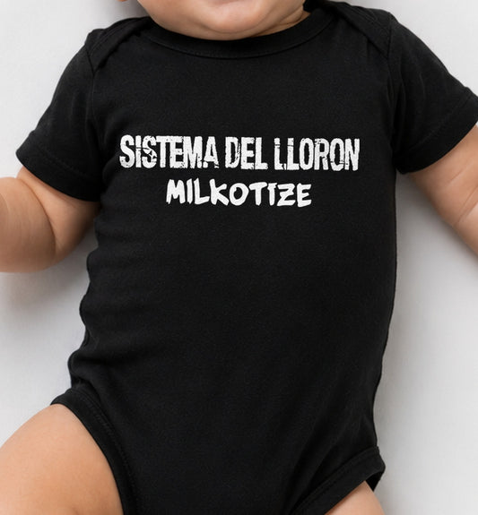 Body Camiseta SISTEMA DEL LLORON oscuro (negra)