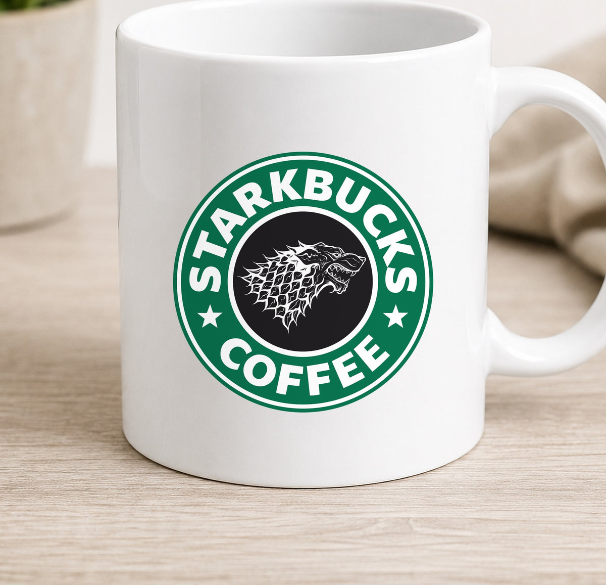 Taza Camiseta STARKBUCKS (blanca)