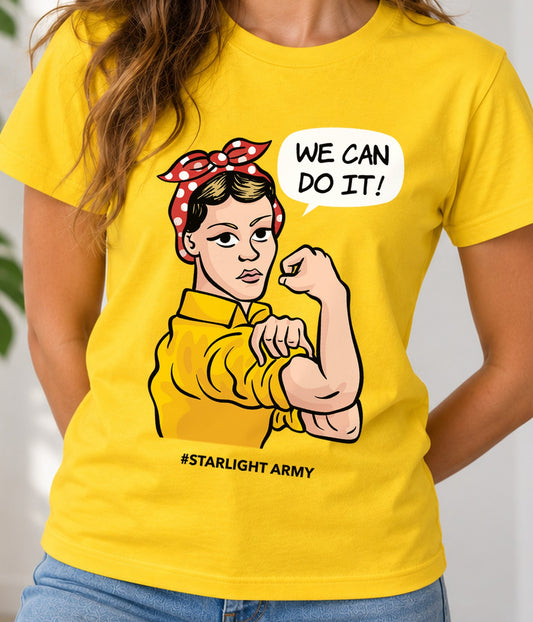 Camiseta Starlighters – We Can Do It (amarilla)