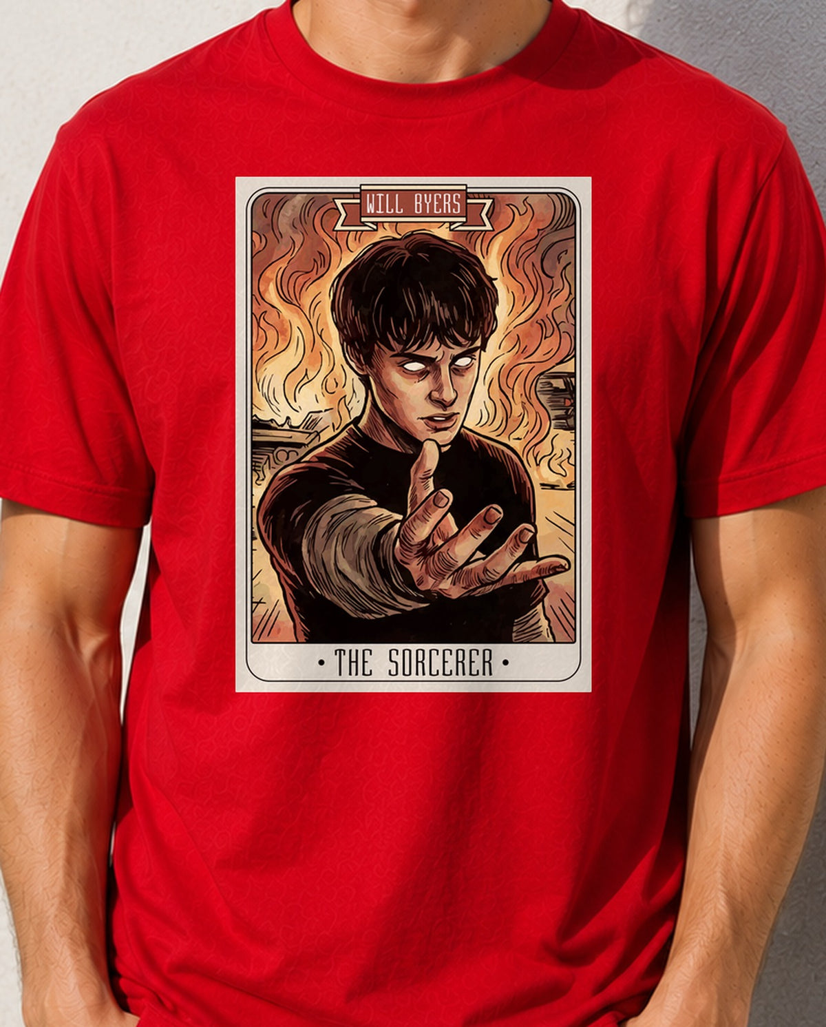 Camiseta The Sorcerer – Will Byers de Stranger Things (roja)