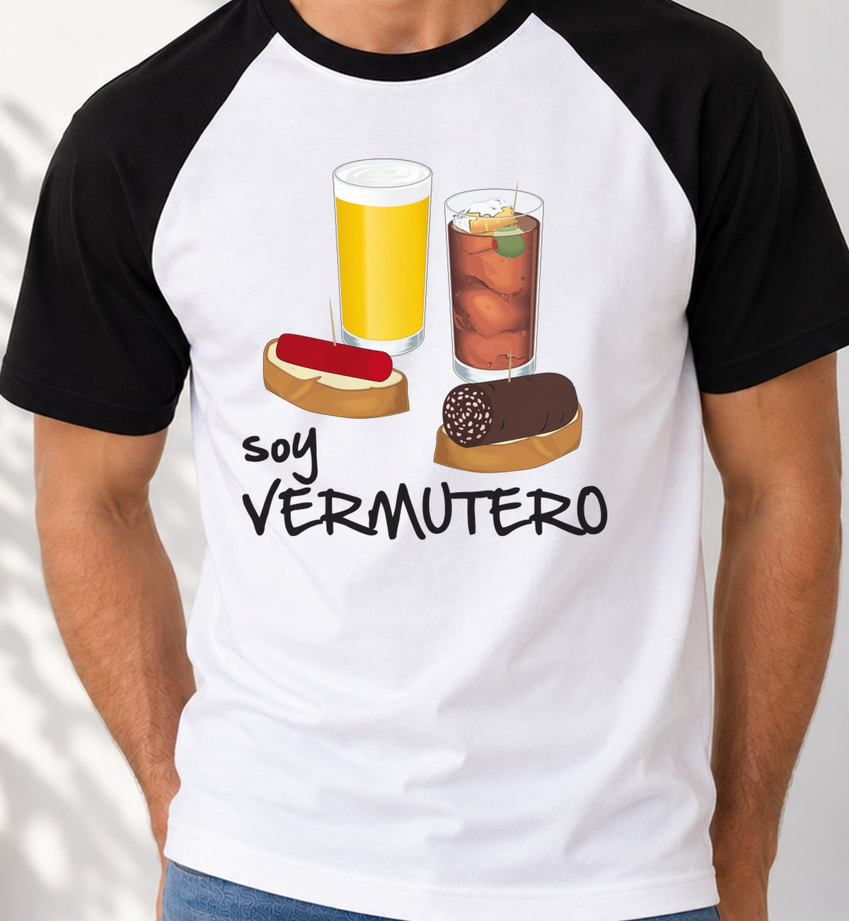 Camiseta baseball Soy Vermutero (blanca)