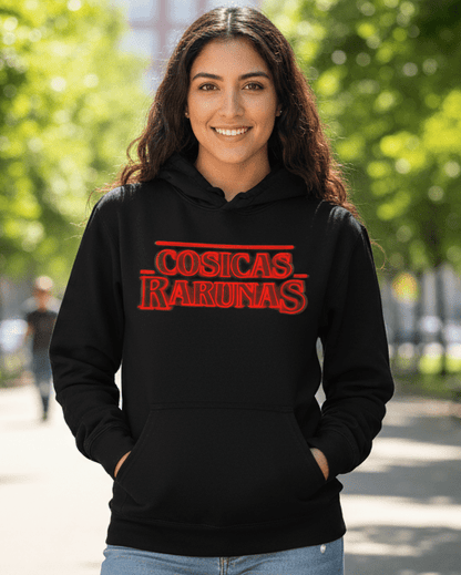 Sudadera Cosicas Rarunas – Parodia Stranger Things x Muchachada Nui - El Cajón Friki
