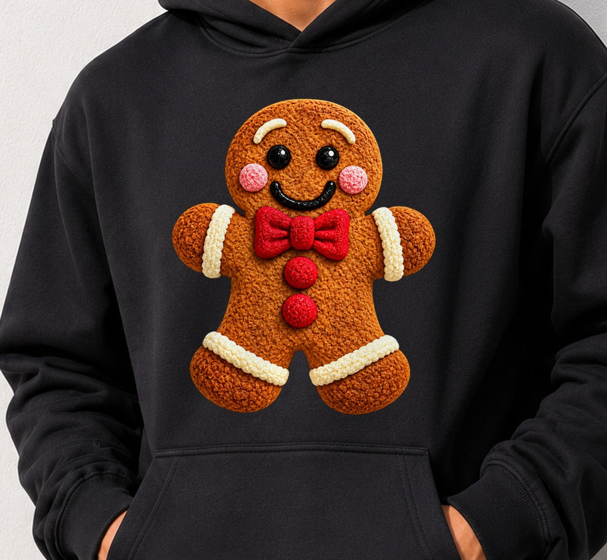 Sudadera Galleta de Jengibre – Navidad y Dulces (negra)