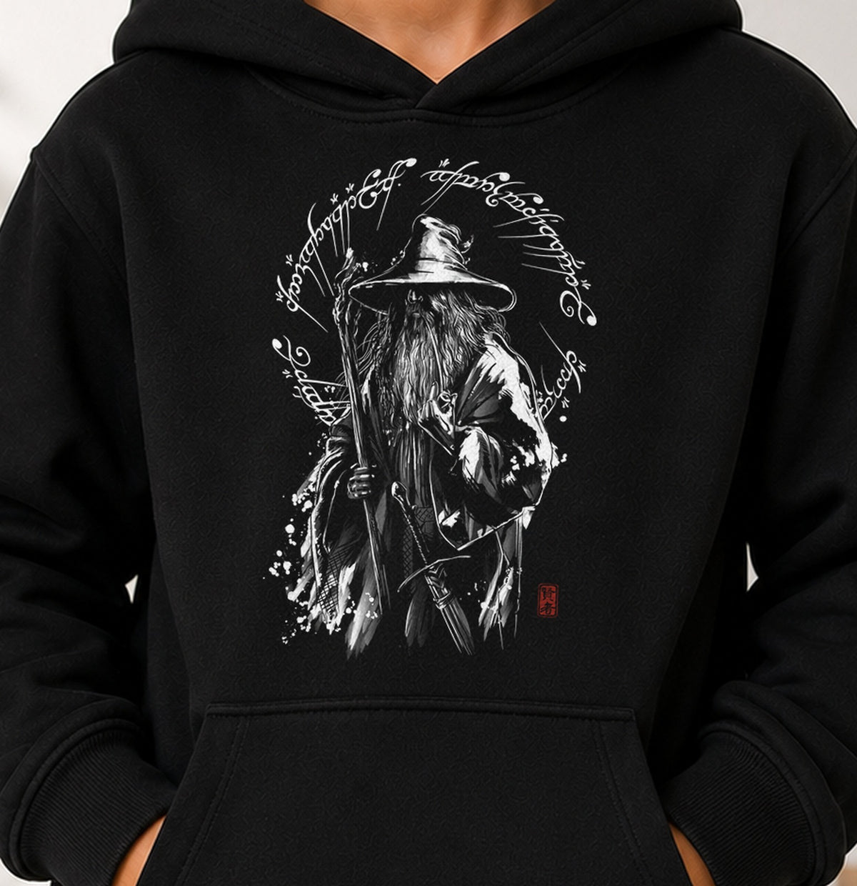Sudadera niño Wisdom Beyond Ages (negra)