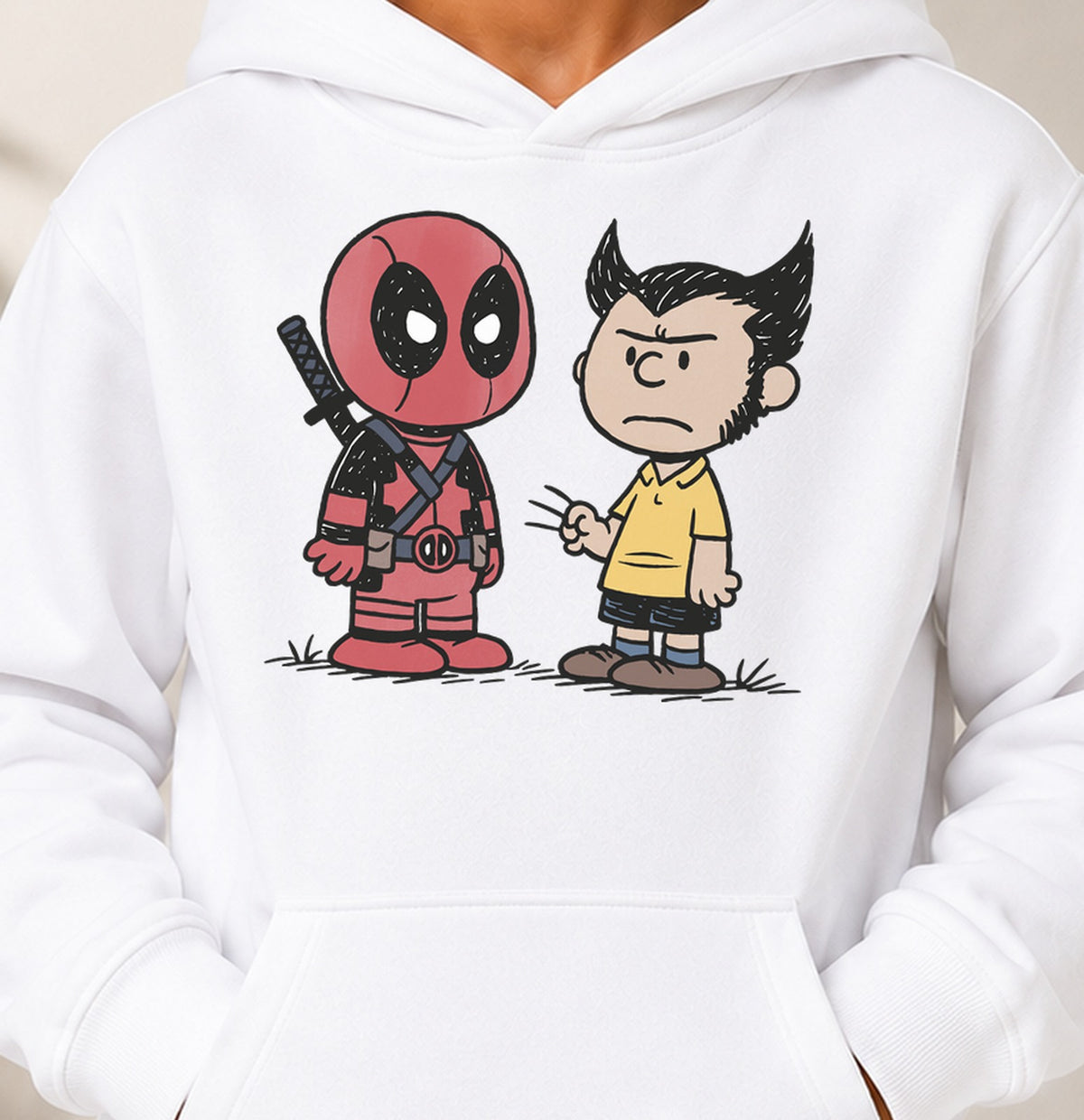 Sudadera niño DD y WV peanuts (blanca)