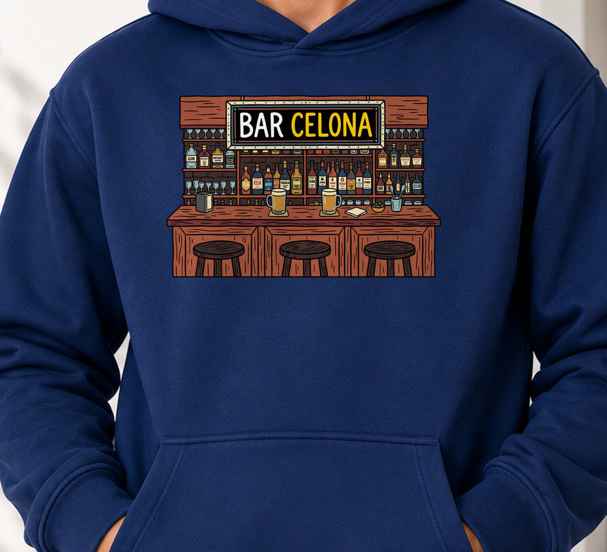 Sudadera Bar Celona (azul)